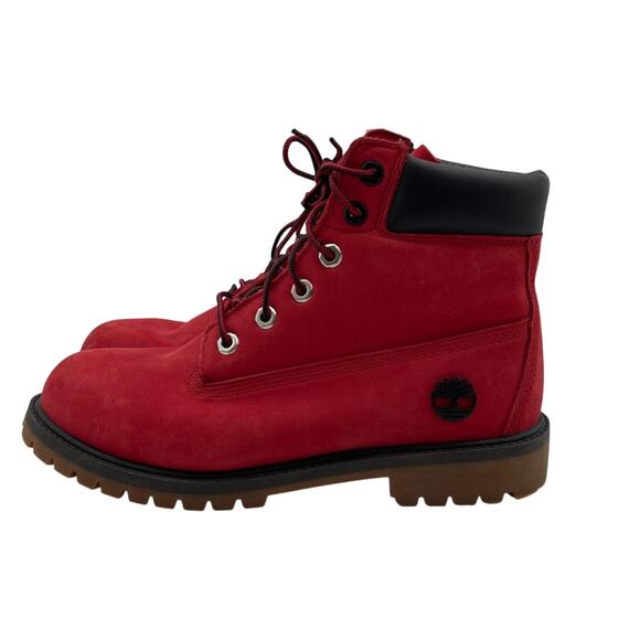 Timberland Premium Boot Primaloft 200g Leather Slip Resistant Red Us Size 6.5 - Picture 3 of 16
